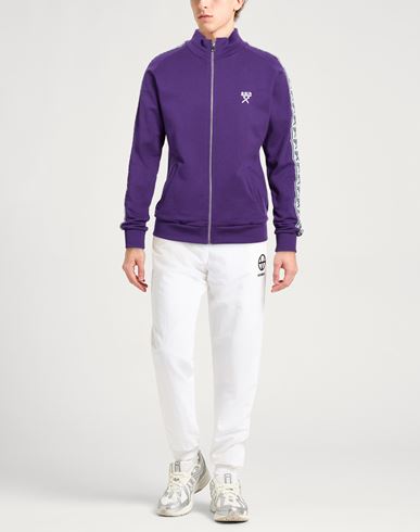 Man Sweatshirt Purple Size L Cotton