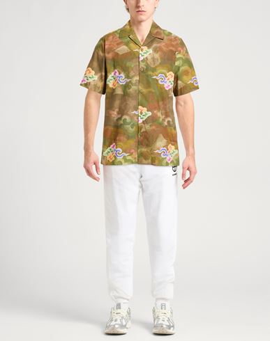 Man Shirt Military green Size M Cotton