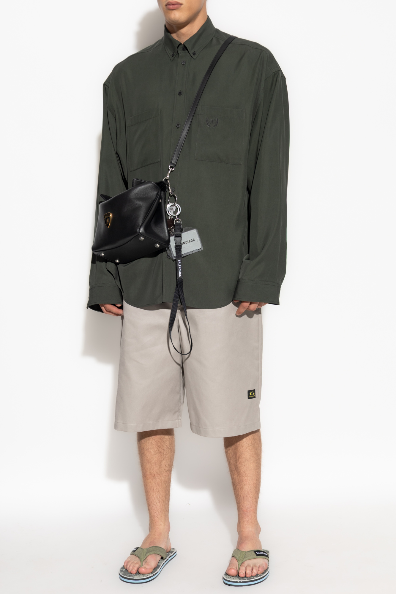 Shirt With Logo, Men's, Green