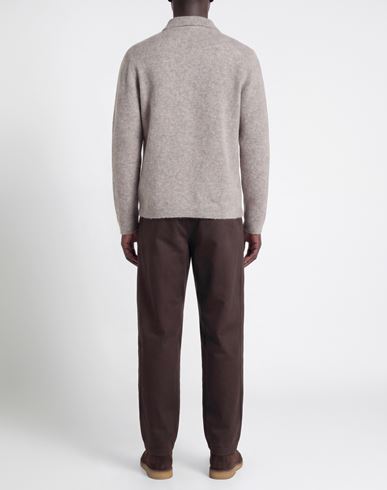 Man Cardigan Taupe Size M Alpaca wool, Polyamide, Wool, Elastane