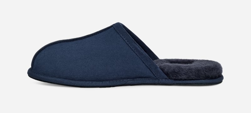 ® Men's Scuff Sheepskin Backless Slipper in Deep Ocean