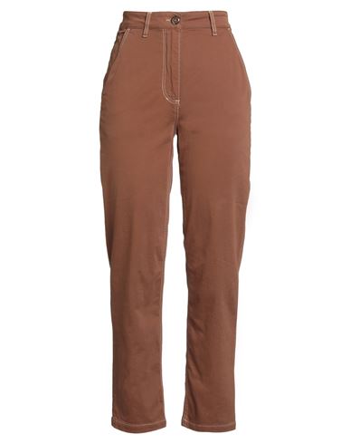 Woman Pants Brown Size 29 Cotton, Elastane