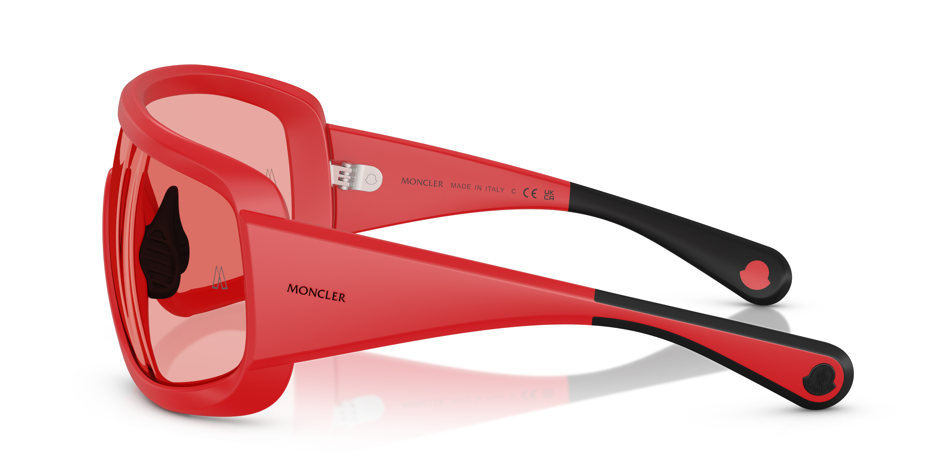 Moncler Unisex Moncler ME8003 SNOWSEEKER 501784 Gafas de sol Inyectado Rojo Rojo Cuadrada Norma