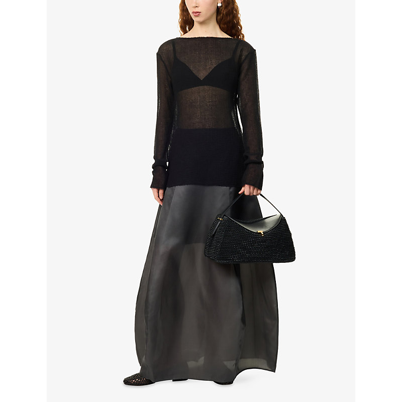 Womens Alba Semi-Sheer Wool Top