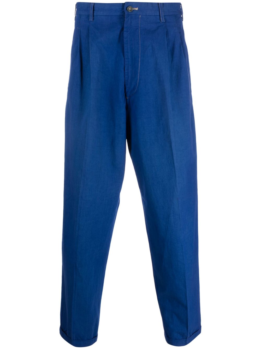 1990s straight-leg tailored trousers - Blue