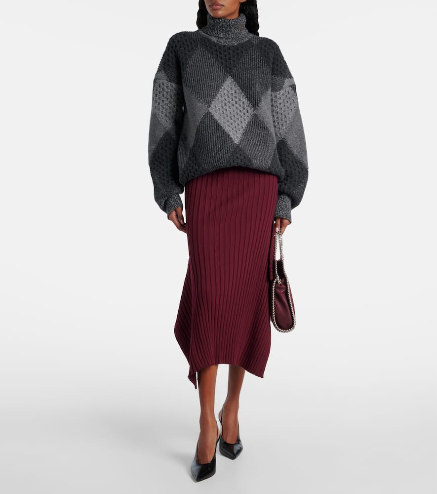 Virgin wool turtleneck sweater