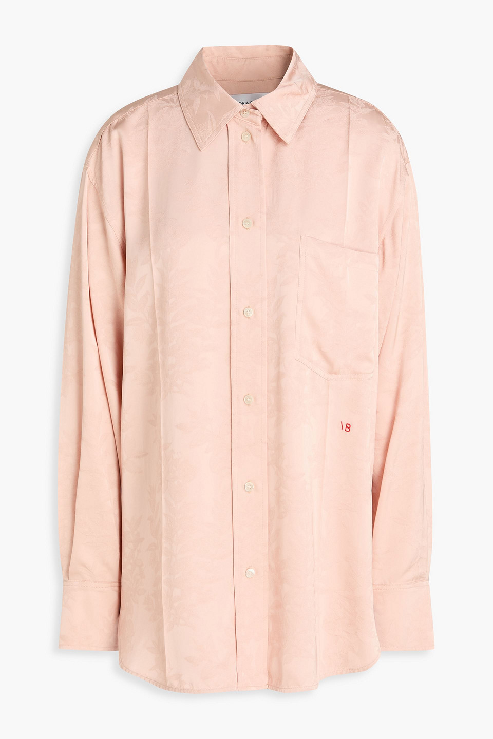 Floral-jacquard shirt - Pink - UK 14