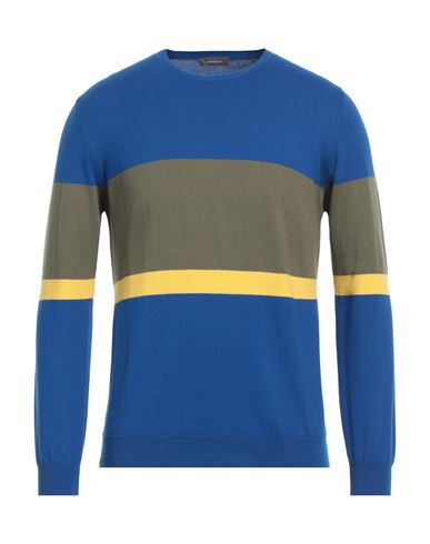 Rossopuro Man Sweater Blue Size 4 Cotton