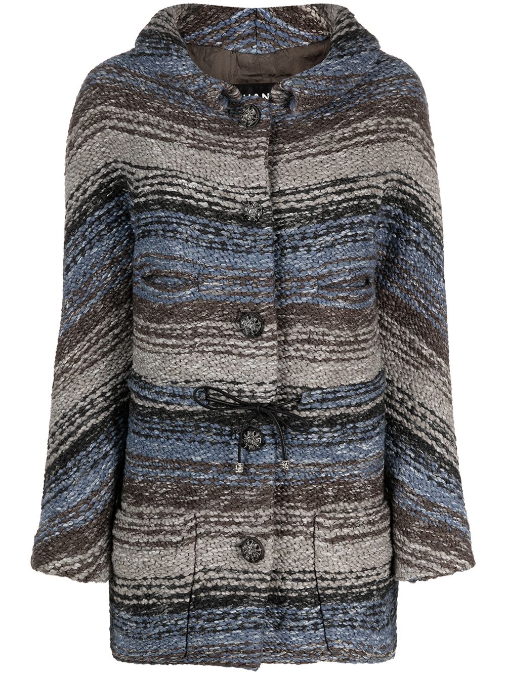 2010 striped woven jacket - Grey