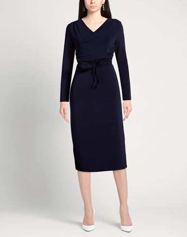 Woman Midi dress Blue Size M Viscose, Elastane