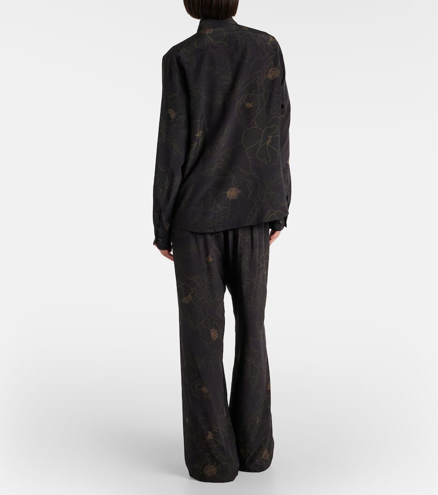 Floral silk shirt