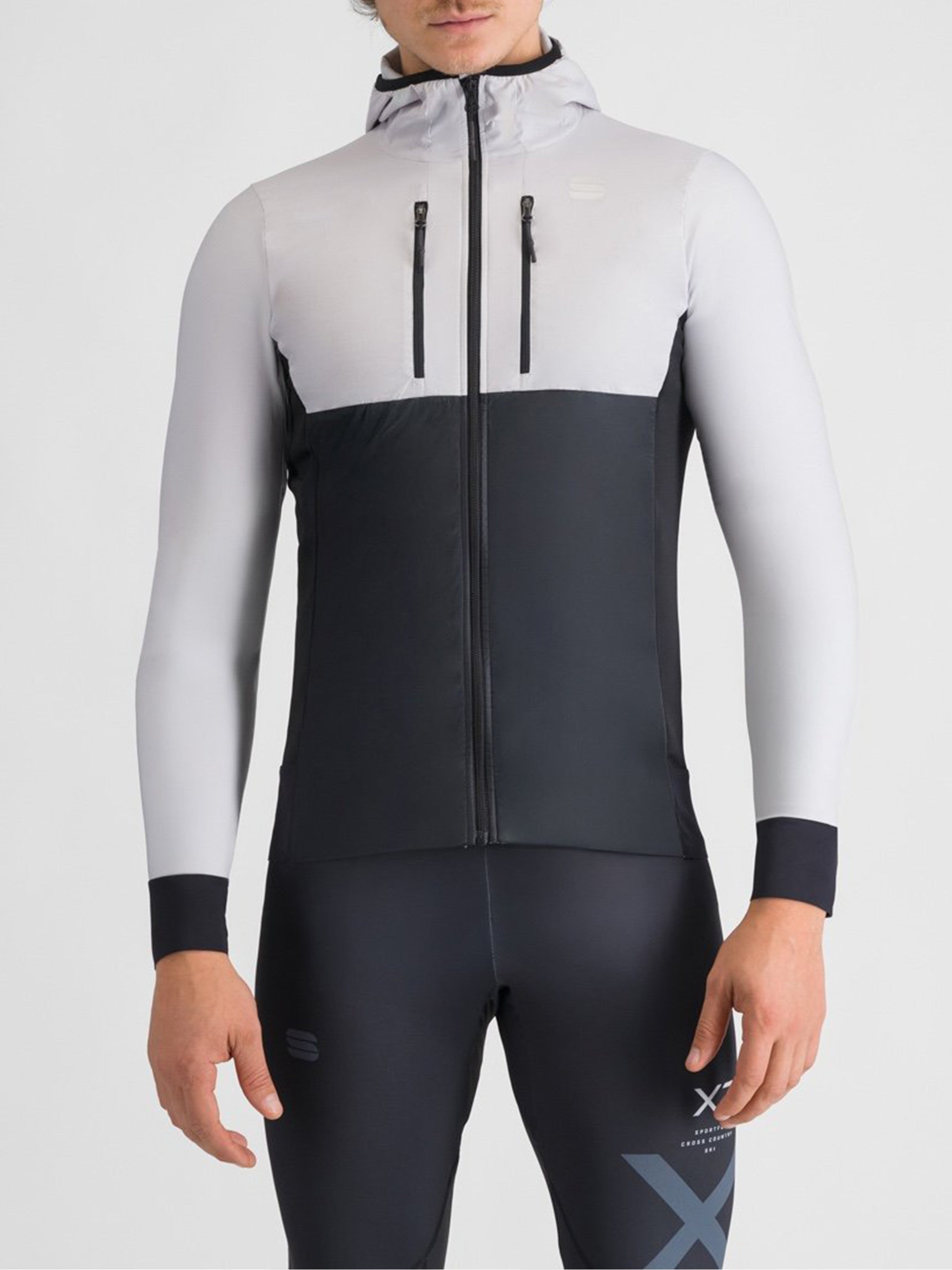 White Cardio Jacket Fitted Two-Tone Jacket