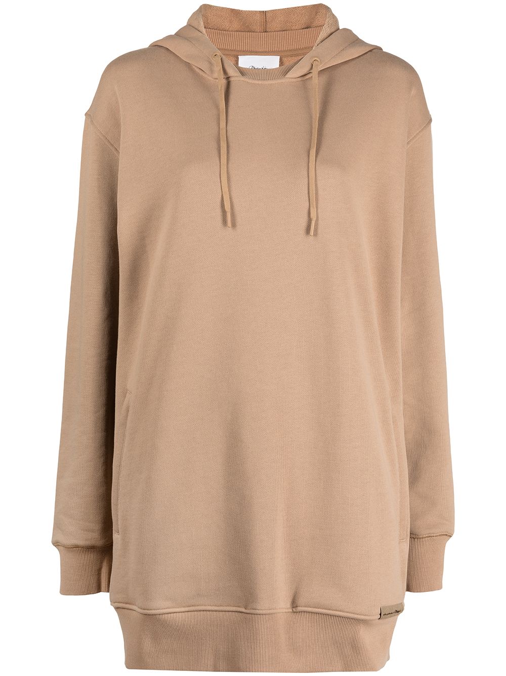 Drawstring-hooded dress - Neutrals