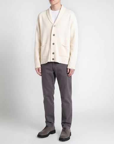 Man Cardigan Ivory Size 38 Polyamide, Wool, Viscose, Cashmere