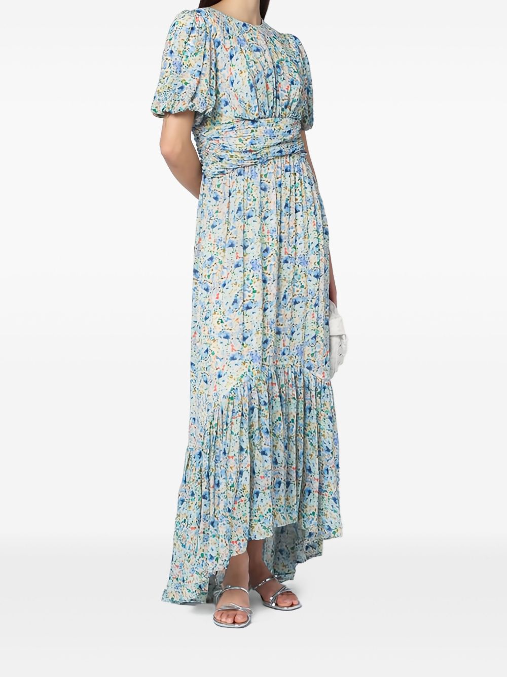 MALINA floral-print maxi dress - Blue
