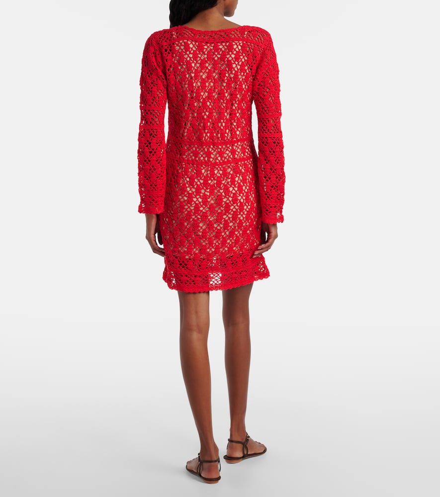 Bianca crochet cotton minidress