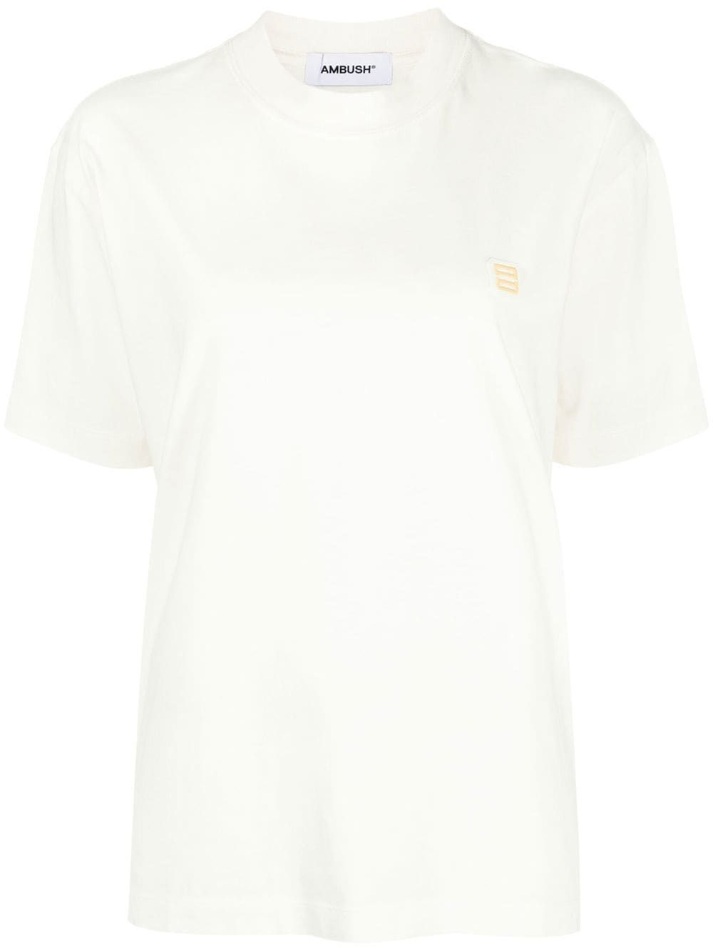 Chest logo-patch detail T-shirt - CLOUD DANCER CLOUD DANCER