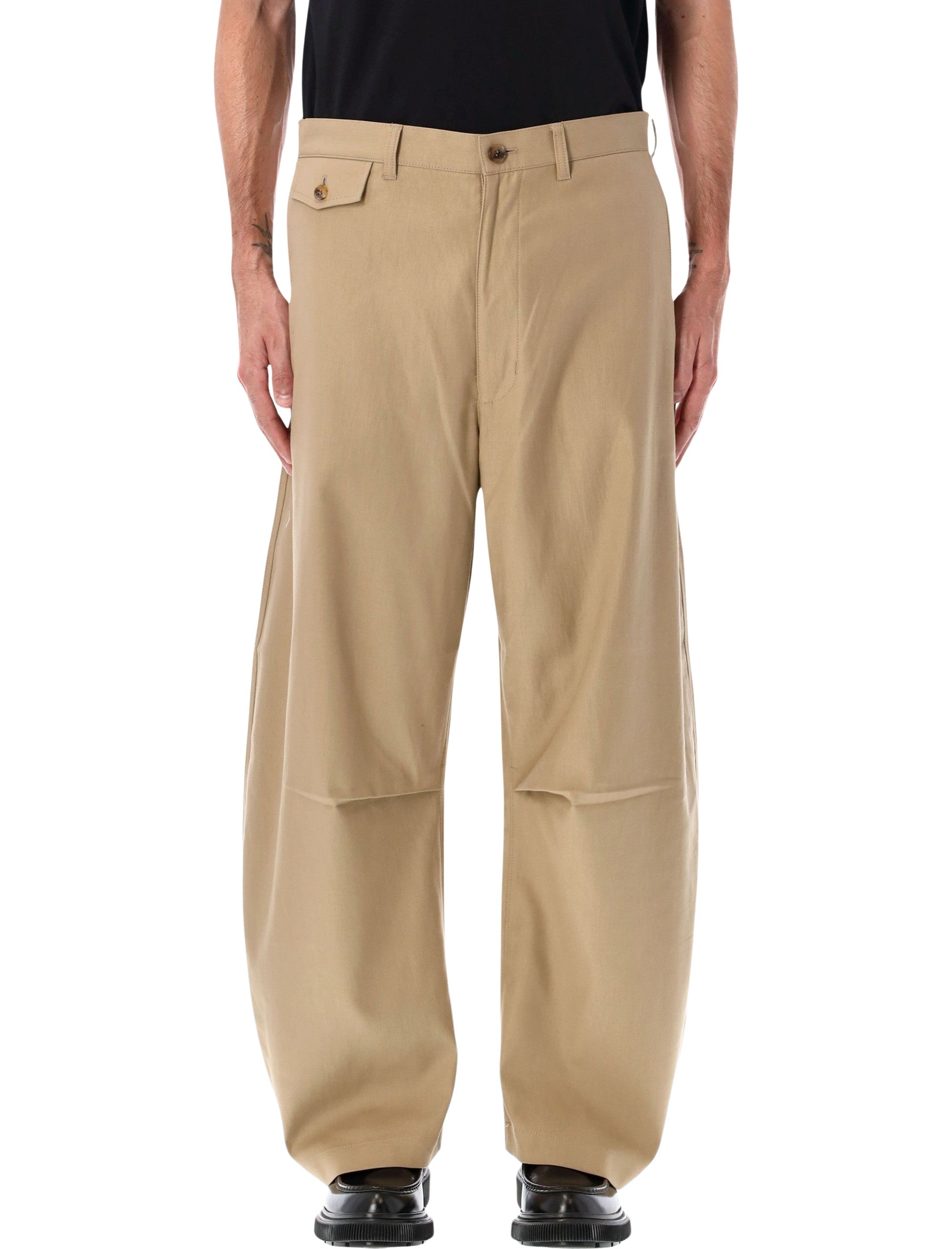Relaxed Wide-Leg Trousers - Size L