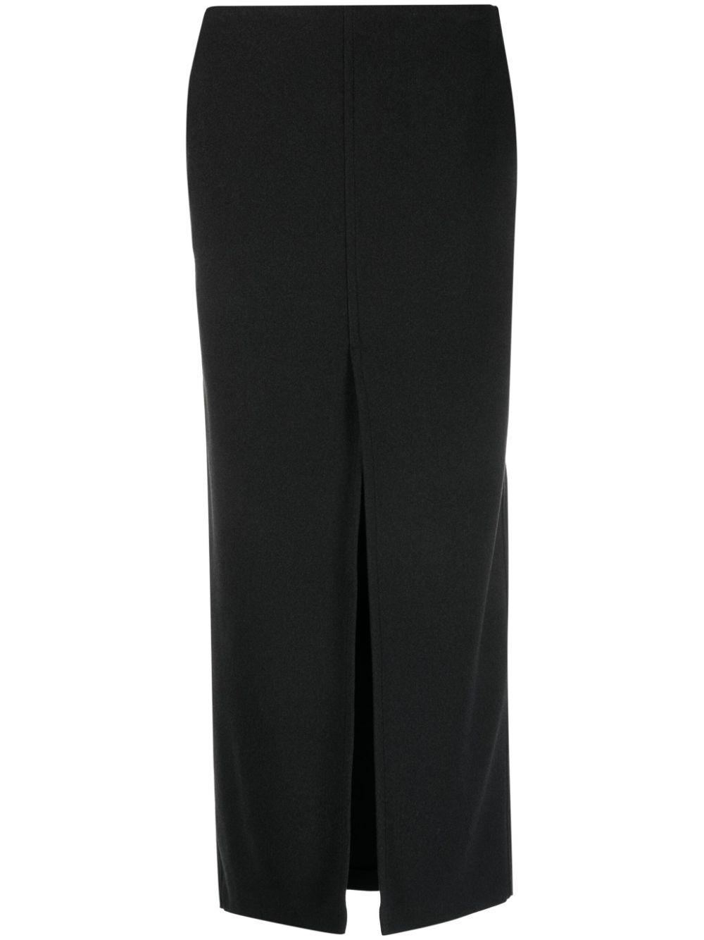 Front-slit A-line maxi skirt - Grey