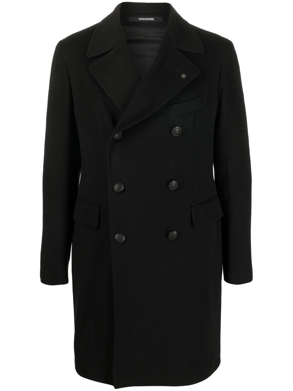 Double-breasted coat - Black