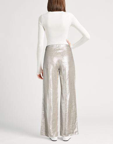 Woman Pants Silver Size 14 Linen