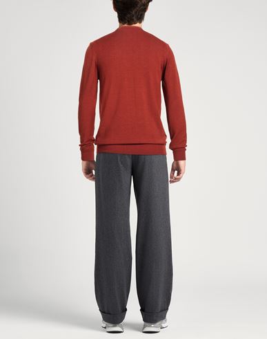 Sergio Tegon Man Sweater Rust Size L Virgin Wool, Elastane
