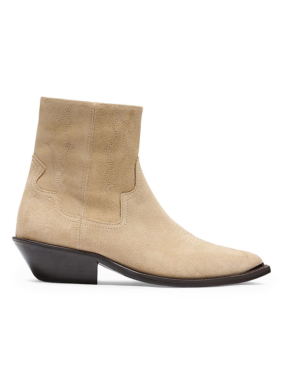 Men's Michael Western Suede Boots - Brown