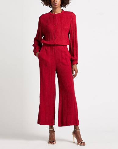 Woman Jumpsuit Red Size 4 Viscose, Wool, Polyamide