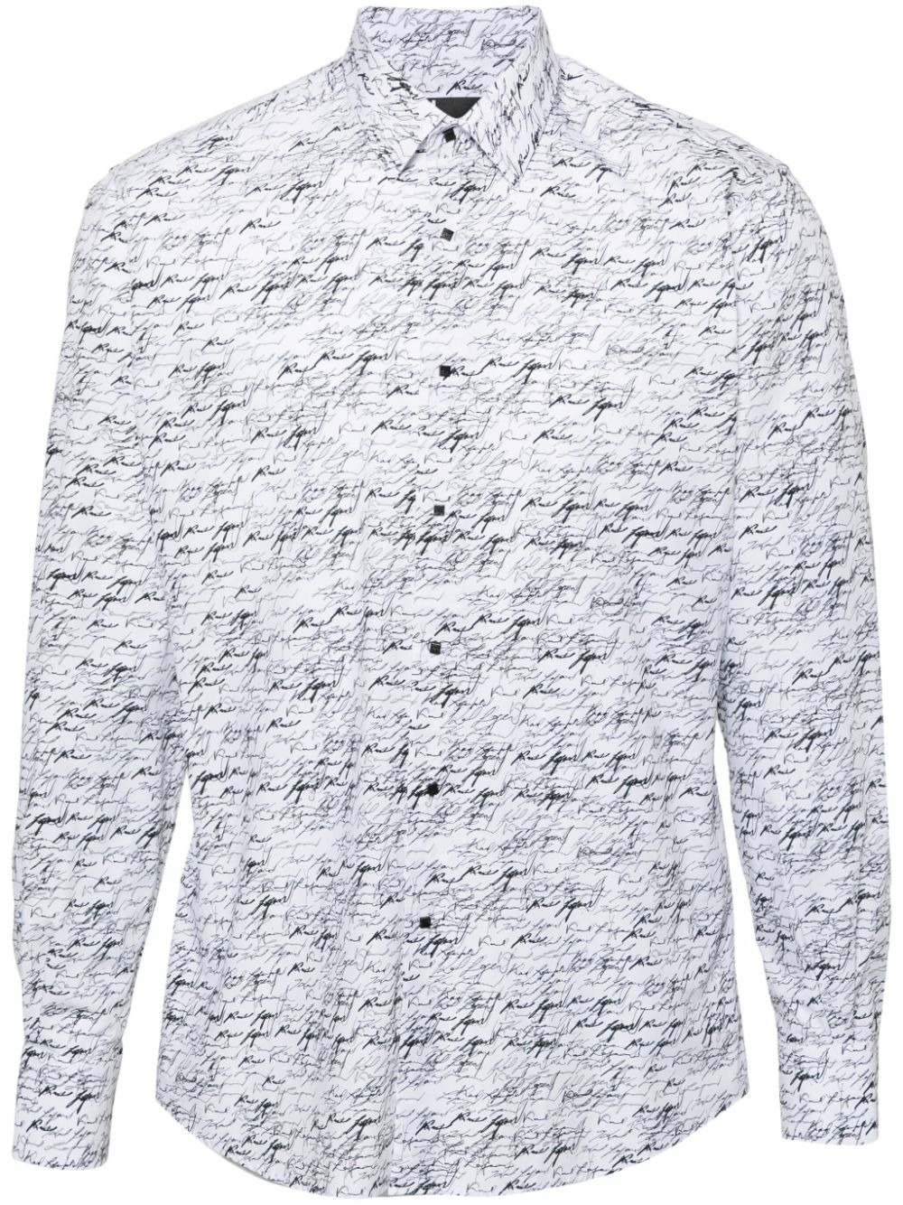Logo-print cotton shirt - White