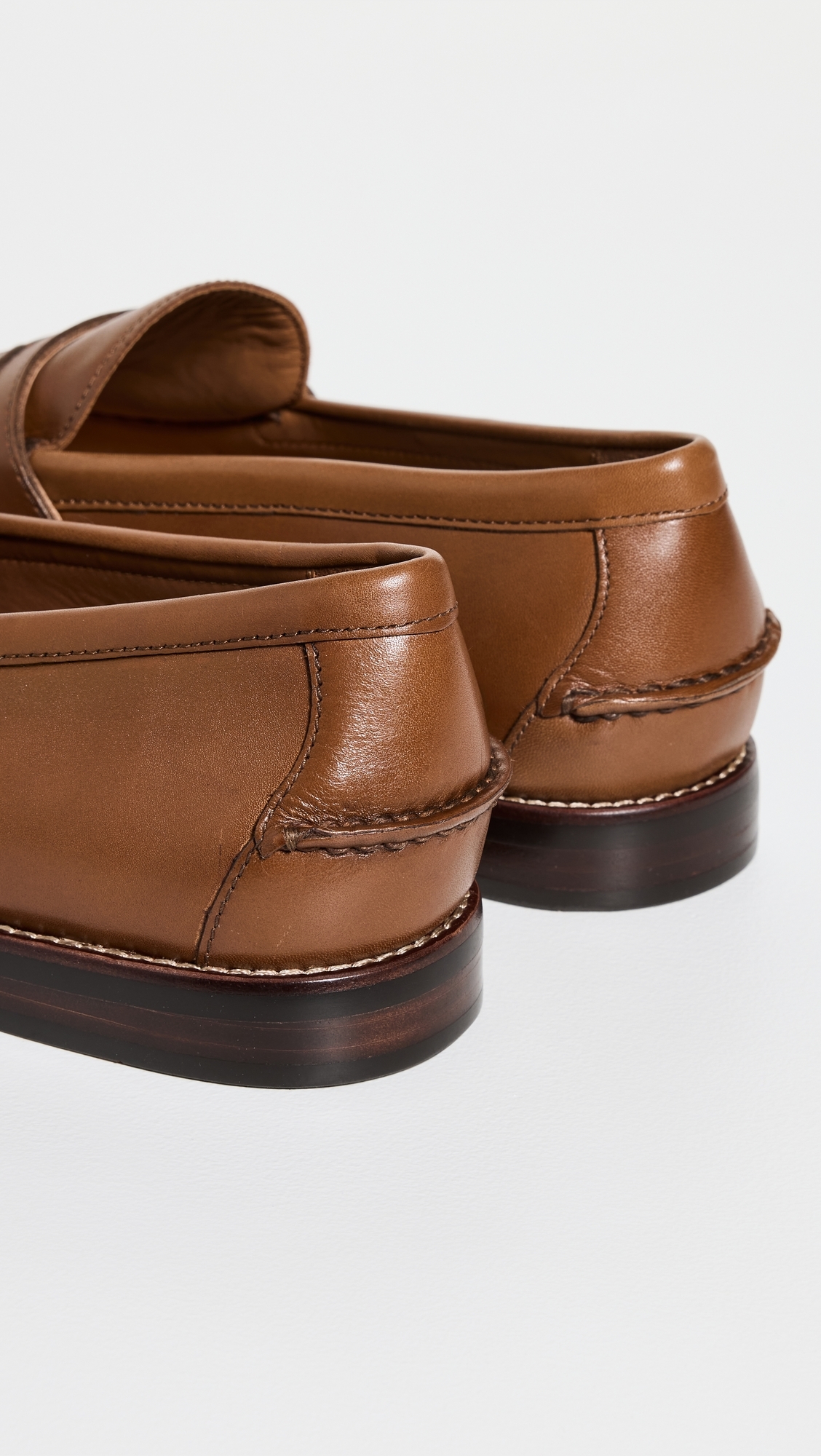 Alston Leather Penny Loafers Tan