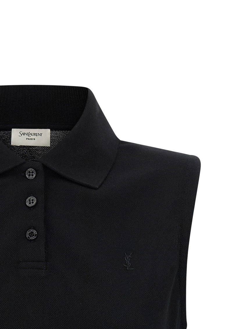 Cotton Sleeveless Polo Shirt