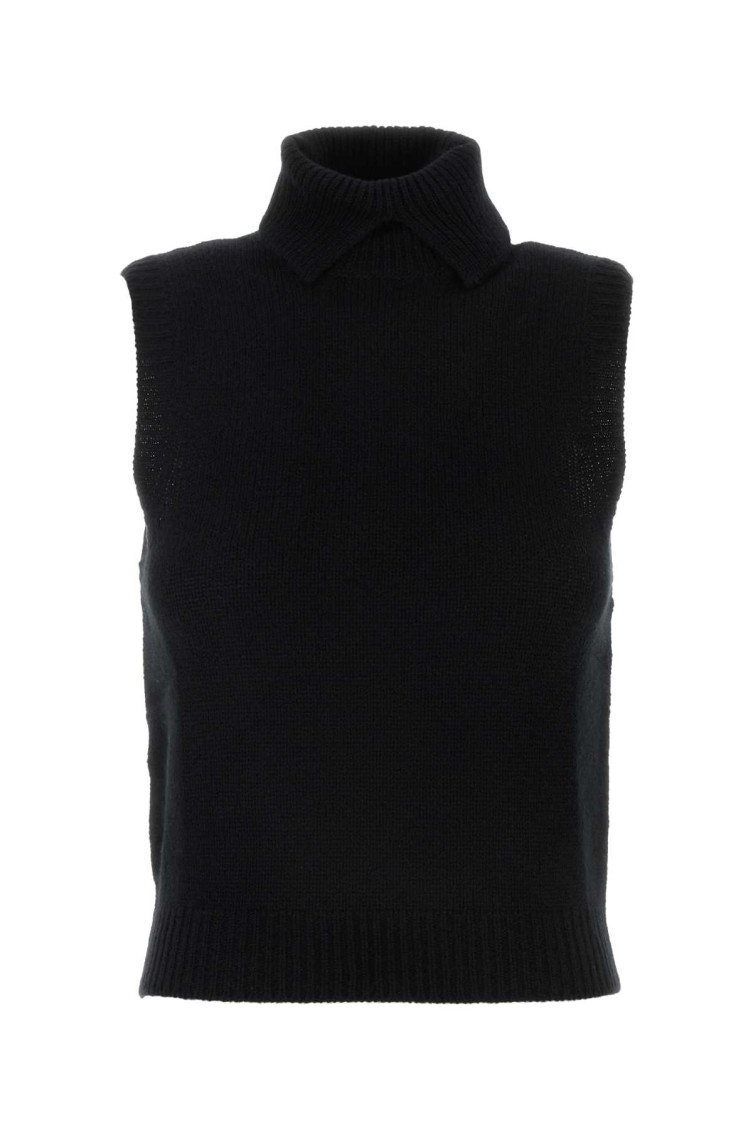 Black Cashmere Vest