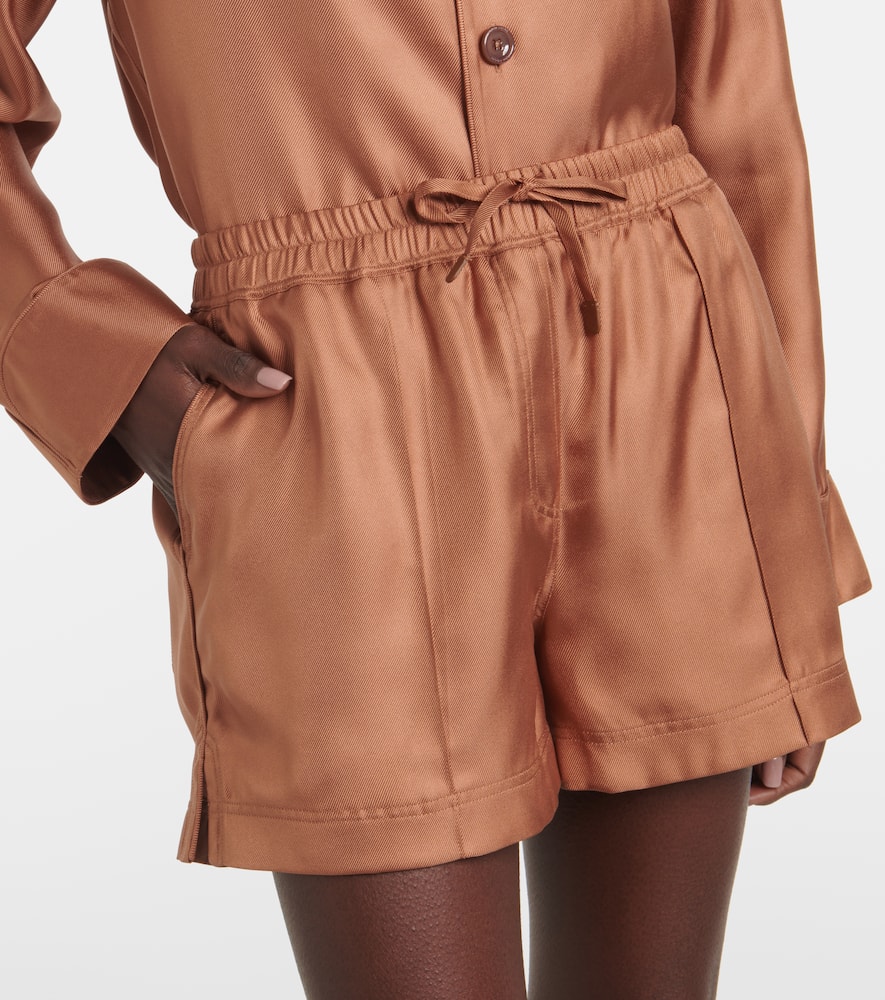 Silk twill shorts