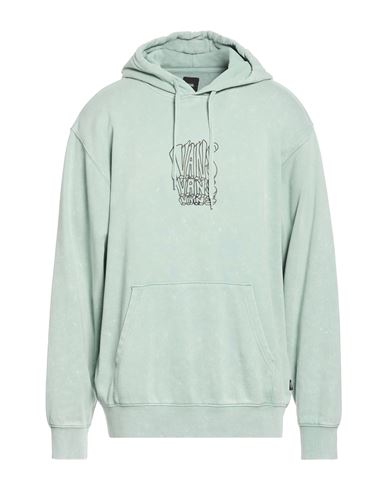Man Sweatshirt Light green Size L Cotton, Polyester