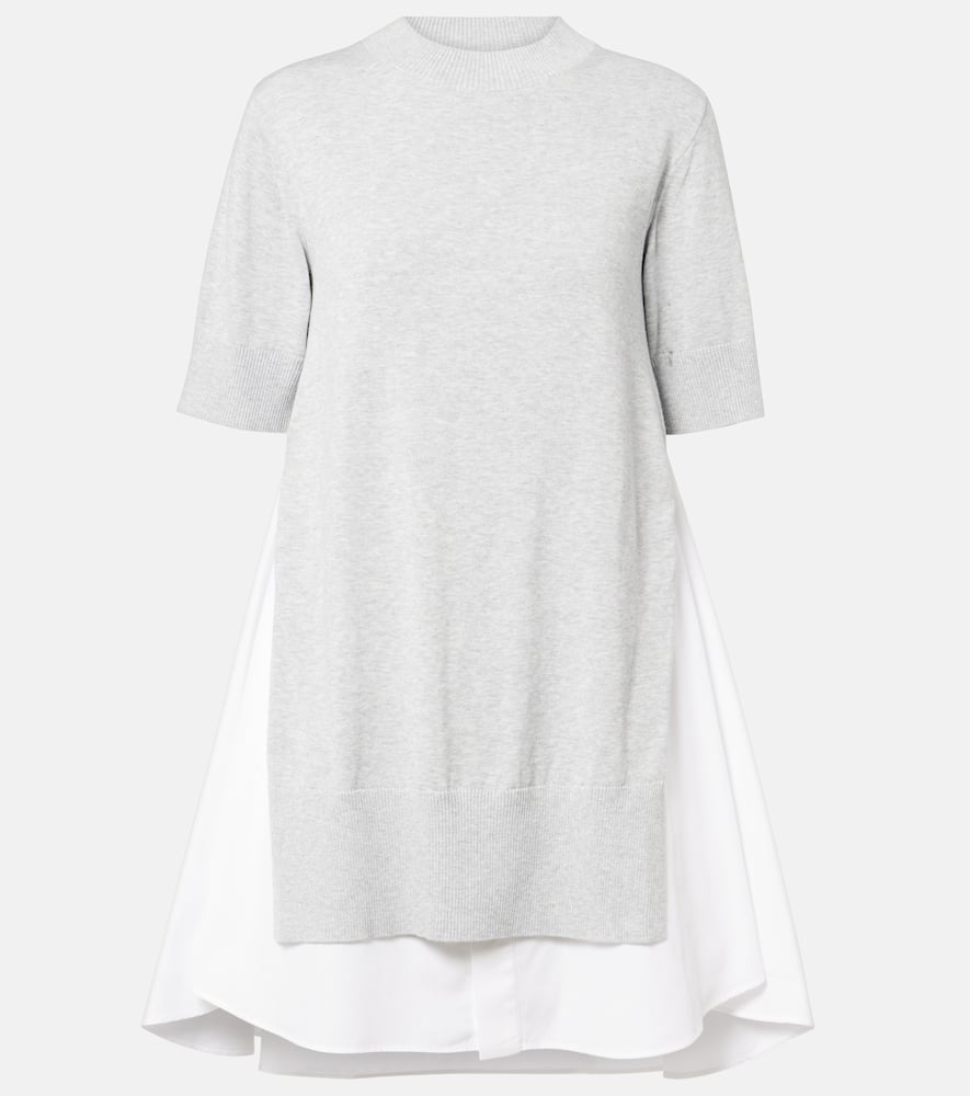 Layered cotton minidress