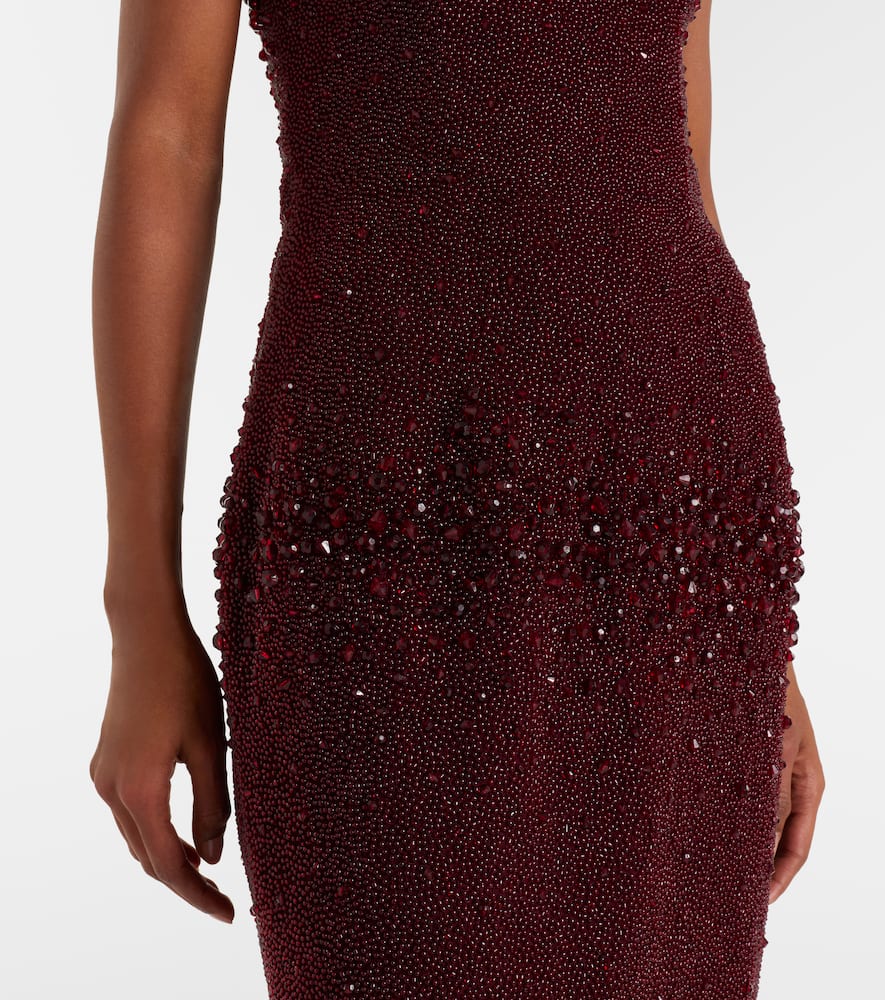 Tina embellished strapless gown
