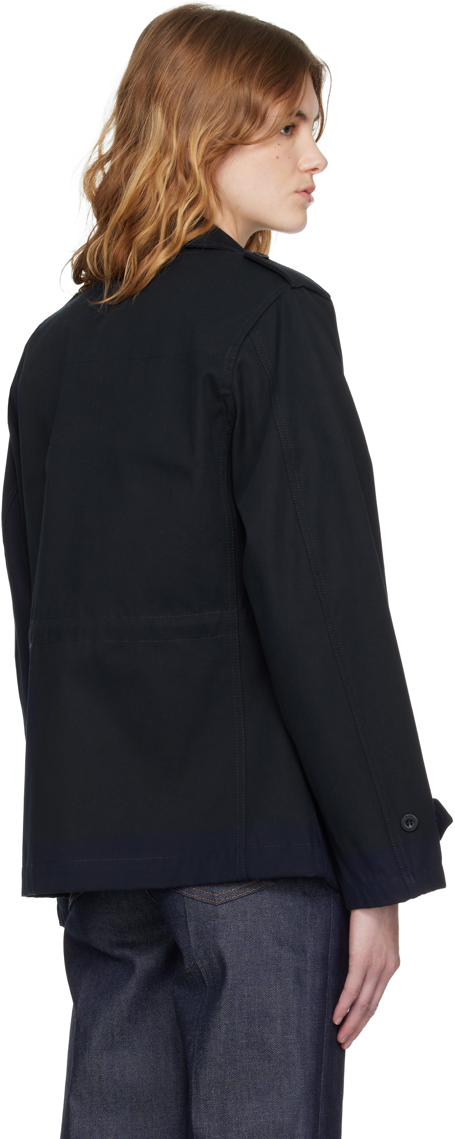 Navy Belted Jacket