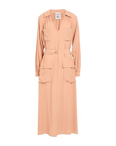 Woman Midi dress Apricot Size 2 Acetate, Silk