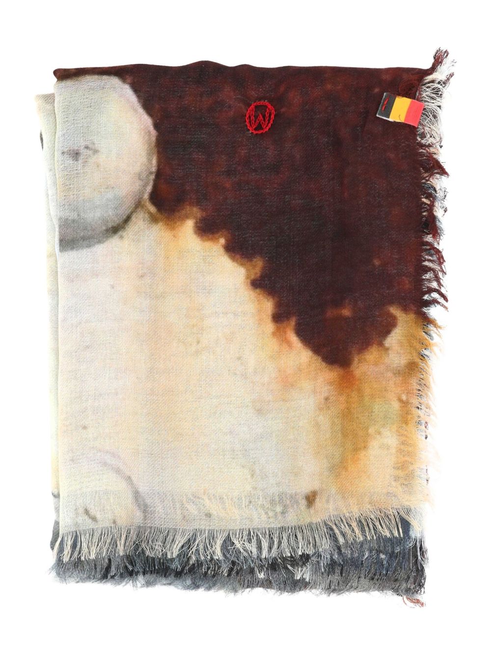 TALKING WALLS silk scarf - Grey