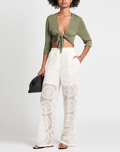 Marsēm Woman Pants Ivory Size 6 Cotton