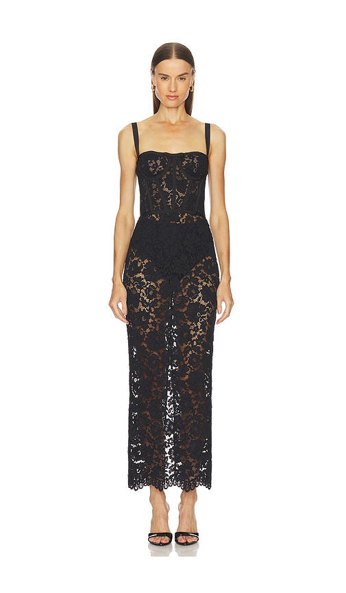 Camila Coelho Adilia Midi Dress in Black. XS also in L, M, S