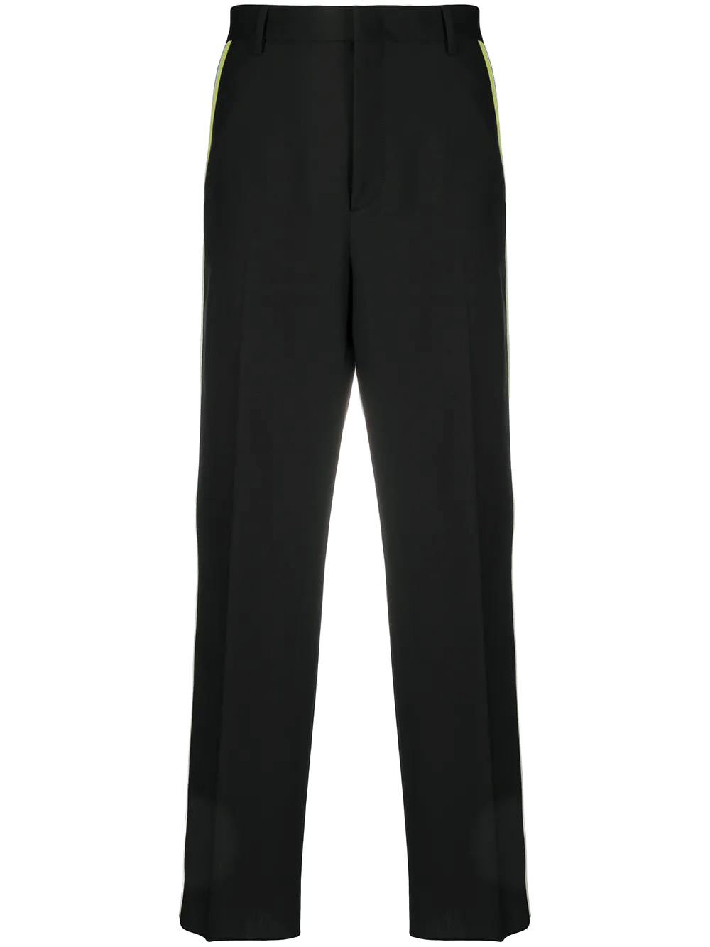 Side-Stripe Tailored Trousers — Black