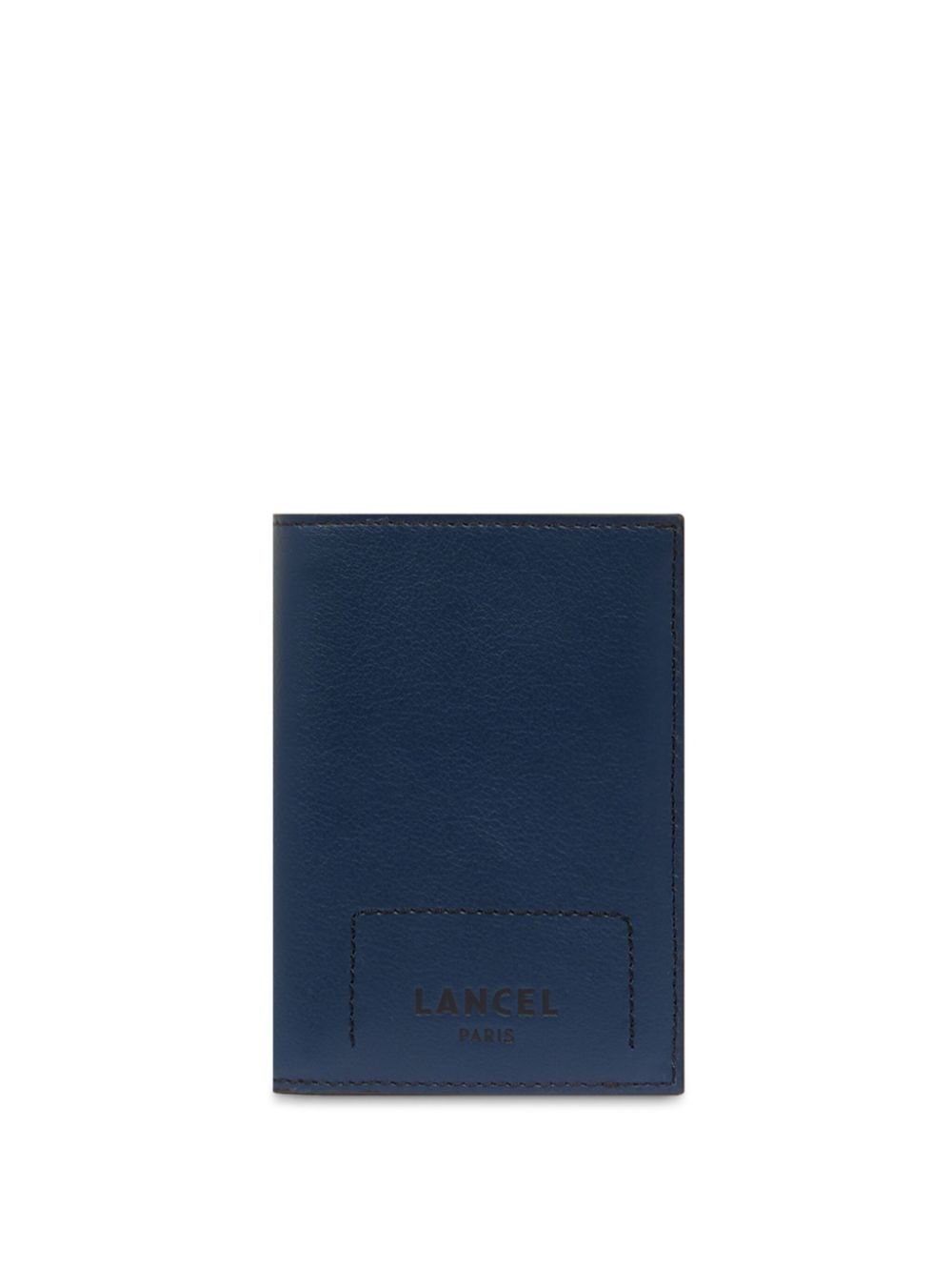 Logo-embossed tri-fold wallet - Blue