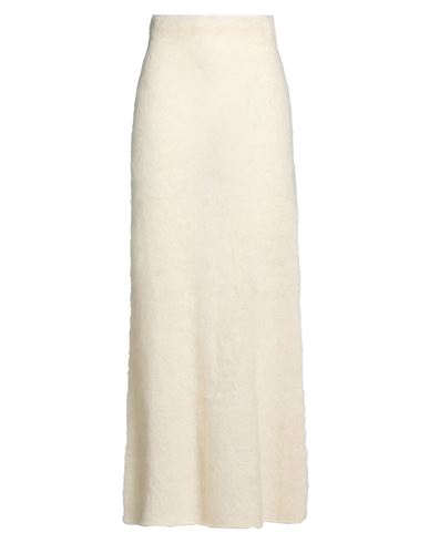 Woman Maxi skirt Ivory Size M Mohair wool, Polyamide, Virgin Wool