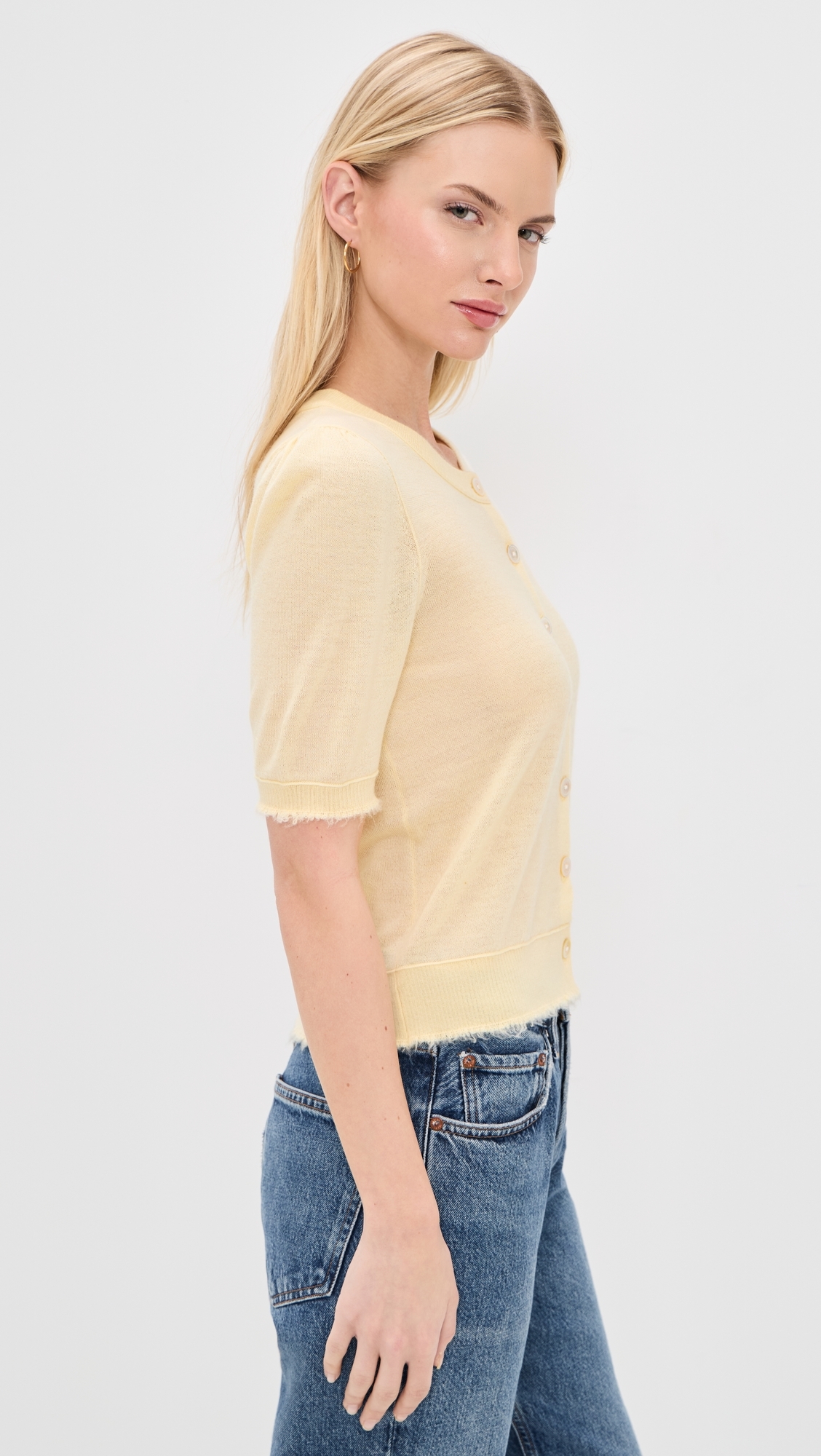 The Drift Cashmere Cardigan Shortbread