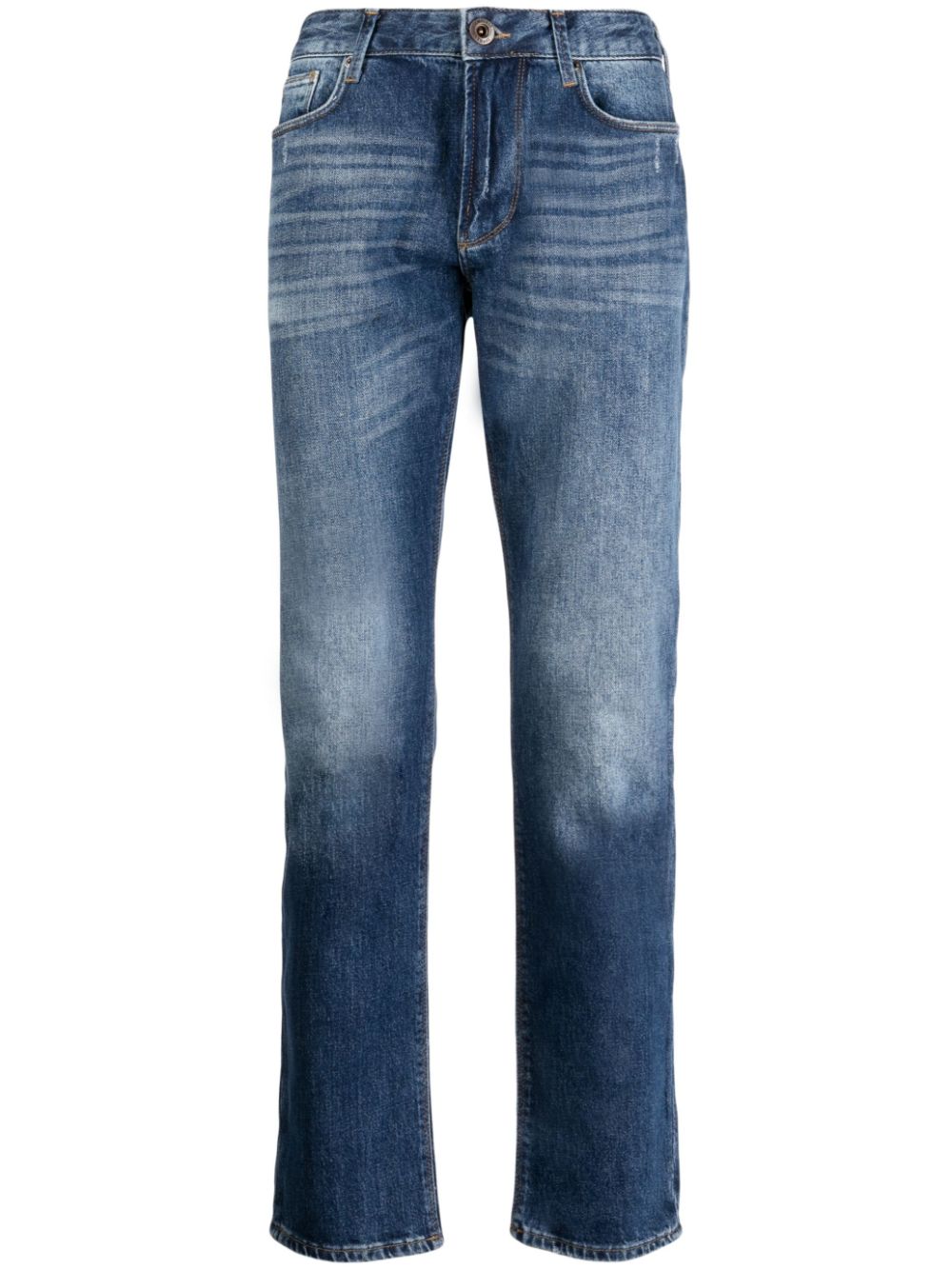 Low-rise straight jeans - Blue