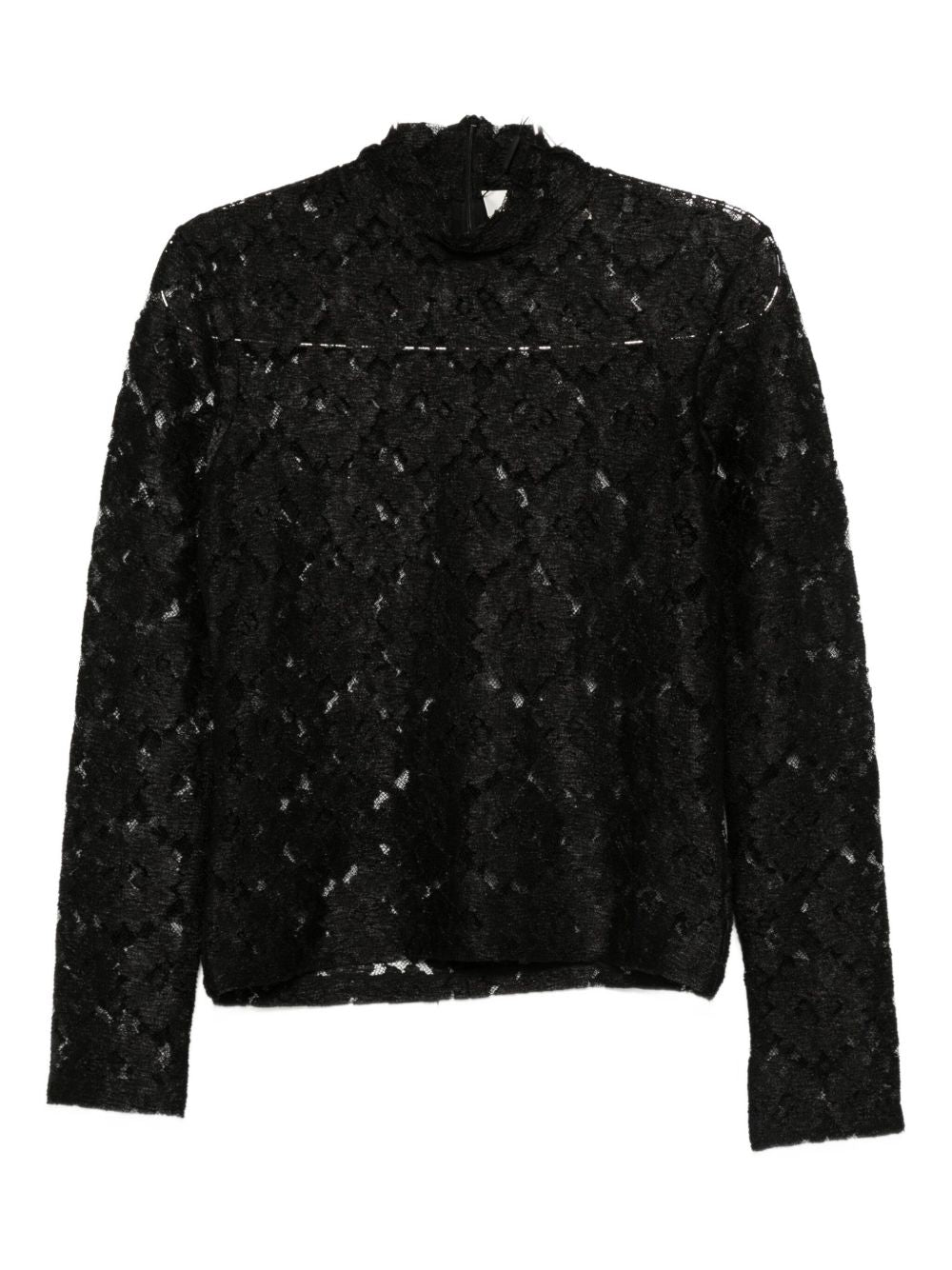 High Turtleneck with Center Back Zip - Size 34