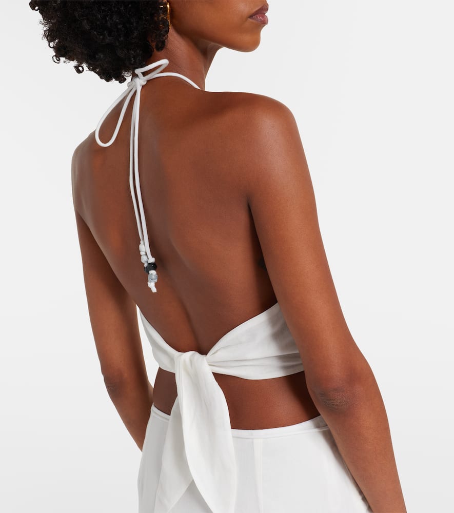 Azura halterneck cotton top