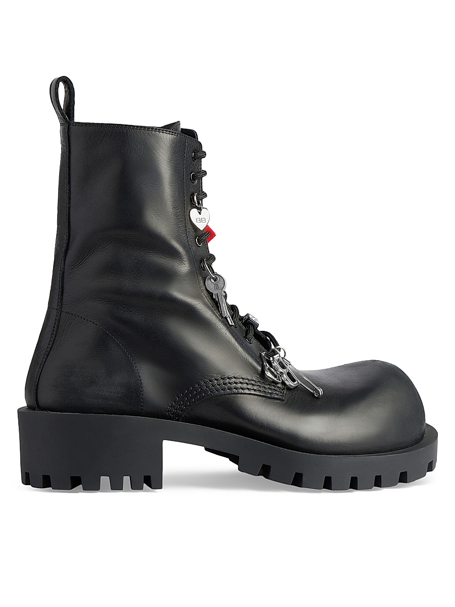 Men's Hummer Lace-Up Booties - Black