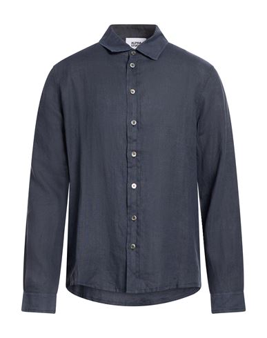 Man Shirt Midnight blue Size 44 Linen